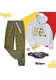 Толстовка-худи белая My Life My Style My Space